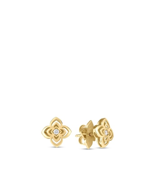 Roberto Coin Palazzo Ducale Carnevale Small Diamond Flower Stud Earrings soldes