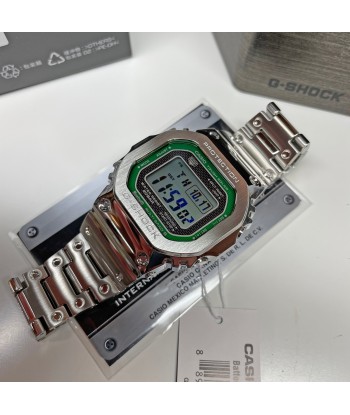 CASIO G-SHOCK GMWB5000D-3 Bluetooth Green Full Metal Solar Square Watch Steel meilleur choix