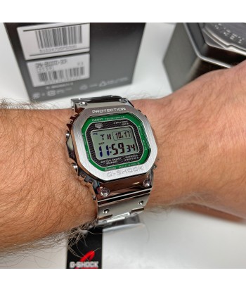 CASIO G-SHOCK GMWB5000D-3 Bluetooth Green Full Metal Solar Square Watch Steel meilleur choix