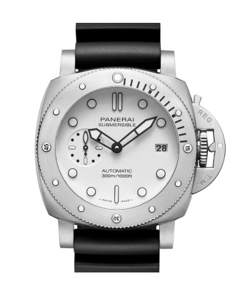 Pre-owned Panerai Submersible 42mm Bianco White PAM01223 Par le système avancé 