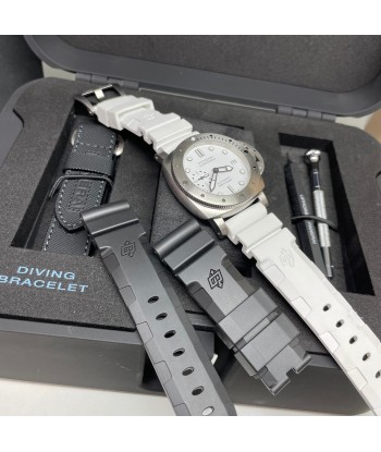 Pre-owned Panerai Submersible 42mm Bianco White PAM01223 Par le système avancé 