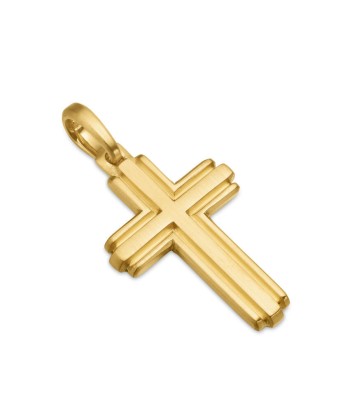 David Yurman Deco Cross Pendant in 18K Yellow Gold, 34mm solde