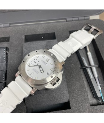 Pre-owned Panerai Submersible 42mm Bianco White PAM01223 Par le système avancé 