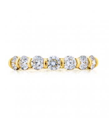 JB Star 7 Round Diamond Anniversary Band Yellow Gold Jusqu'à 80% De Réduction