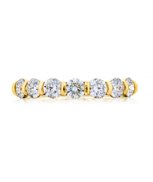 JB Star 7 Round Diamond Anniversary Band Yellow Gold Jusqu'à 80% De Réduction