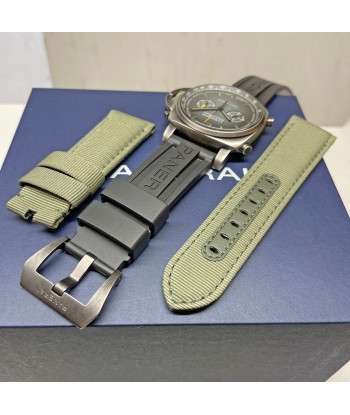 Pre-owned Panerai Luminor Chrono Navy SEALs PAM01409 Green Watch 44mm d'Europe débarque