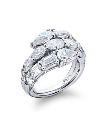 JB Star Twogether Diamond Bypass Platinum Ring livraison et retour toujours gratuits