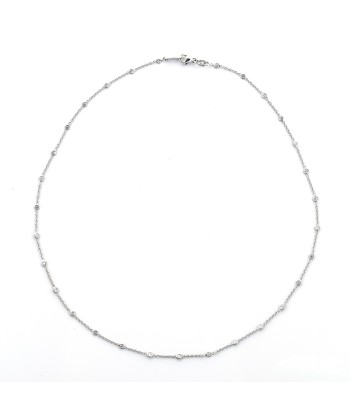 JB Star  Diamond by Yard Style Chain Necklace Platinum en linge