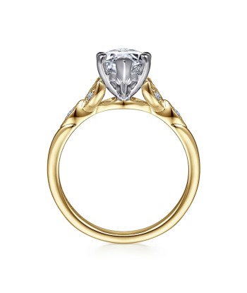 Gabriel 14K White-Yellow Gold Marquise Shape Diamond Engagement Ring Mounting est présent 