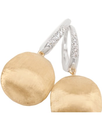 Marco Bicego 18K Yellow Gold Africa Drop Earrings with Diamond Clip offre 