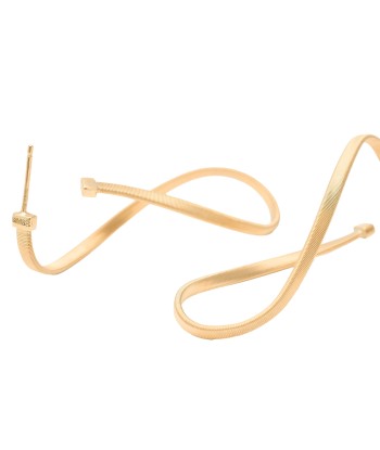 Marco Bicego 18K Yellow Gold Marrakech Twisted Irregular Medium Hoops store