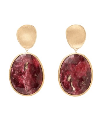 Marco Bicego 18K Yellow Gold Lunaria Double Drop Thulite Earrings chez Cornerstreet bien 