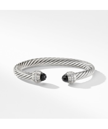 David Yurman 7MM Cable Bracelet with Black Onyx and Diamonds meilleur choix