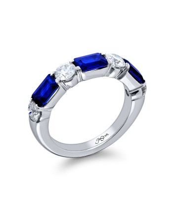 JB Star Sapphire & Diamond Anniversary Band Ring Platinum la livraison gratuite