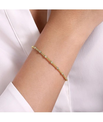 Gabriel 14K White-Yellow Gold Bujukan Diamond Stations Cuff Bangle Toutes les collections ici