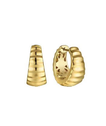 Gabriel 14K Yellow Gold Diamond Cut Huggie Earrings Faites des économies