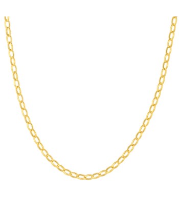 14K Yellow Gold 4.5MM Oval Forzentina Hollow Chain Necklace, 18 Inch Le MVP de beaucoup