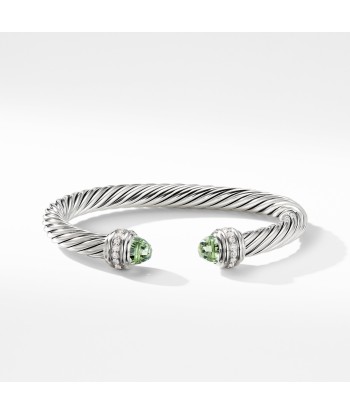 David Yurman 7MM Cable Bracelet with Prasiolite and Diamonds les ctes