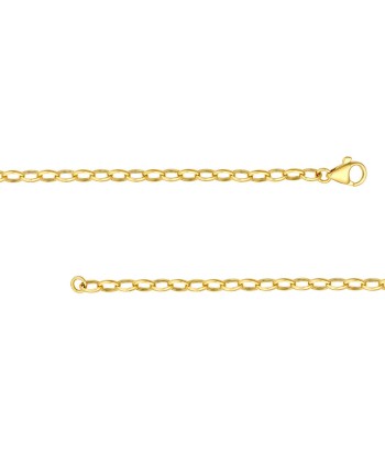 14K Yellow Gold 4.5MM Oval Forzentina Hollow Chain Necklace, 18 Inch Le MVP de beaucoup