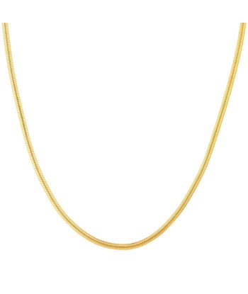 14K Yellow Gold 3.20MM Oval Snake Chain Necklace with Lobster Clasp Livraison rapide