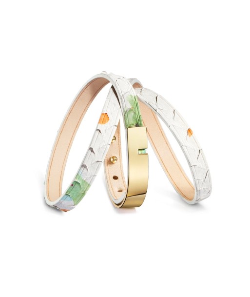 Bracelet python blanc spring | U'TURN Economisez 