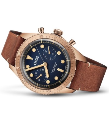 Pre-owned Oris Carl Brashear 43mm Limited Edition Bronze Automatic Chronograph Watch de France