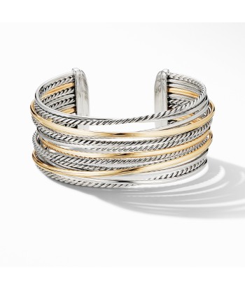 David Yurman Crossover Wide Cuff Bracelet with 18K Yellow Gold Venez acheter