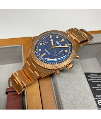 Pre-owned Oris Carl Brashear 43mm Limited Edition Bronze Automatic Chronograph Watch de France