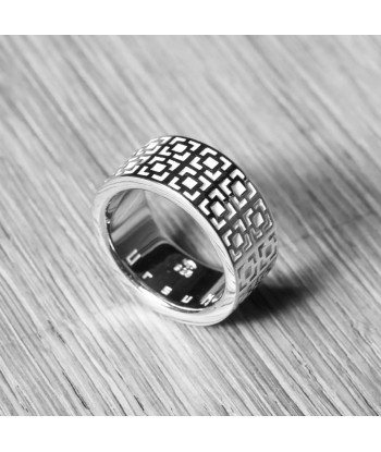 Bague femme argent, MONOGRAMME basket pas cher