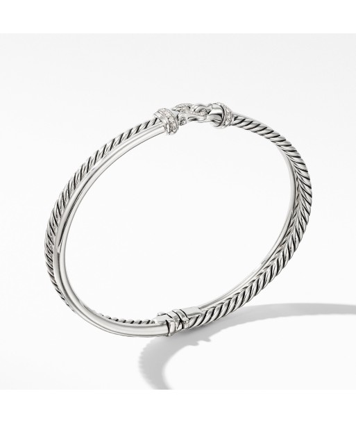 David Yurman Buckle Two-Row Bracelet with Diamonds Livraison rapide