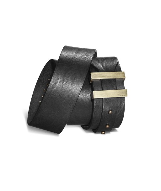 Ceinture homme cuir noir | SPARTIATE.40 le des métaux précieux