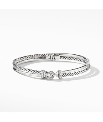 David Yurman Buckle Two-Row Bracelet with Diamonds Livraison rapide