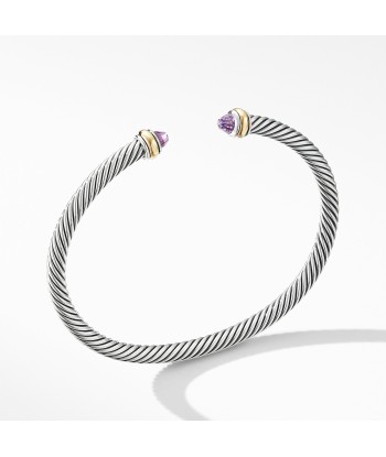 David Yurman 4MM Cable Classic Bracelet with Amethyst and 18K Yellow Gold acheter