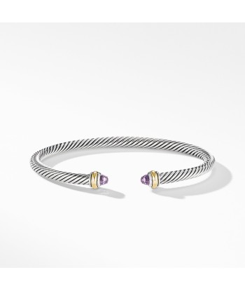 David Yurman 4MM Cable Classic Bracelet with Amethyst and 18K Yellow Gold acheter