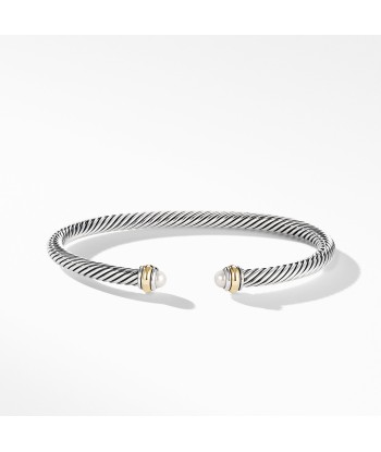 David Yurman 4MM Cable Classic Bracelet with Pearl and 18K Yellow Gold s'inspire de l'anatomie humaine