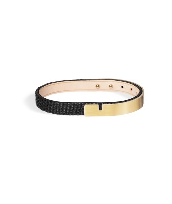 Bracelet cuir homme iguane noir | U'TURN.9 du meilleur 