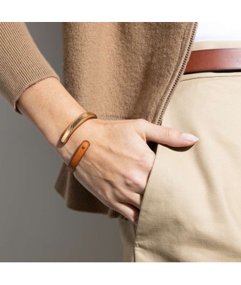 Bracelet cuir or | URAEUS.8 online