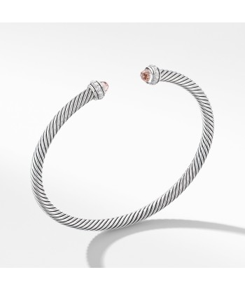 David Yurman 4MM Cable Classic Bracelet with Faceted Gems and Diamonds meilleur choix