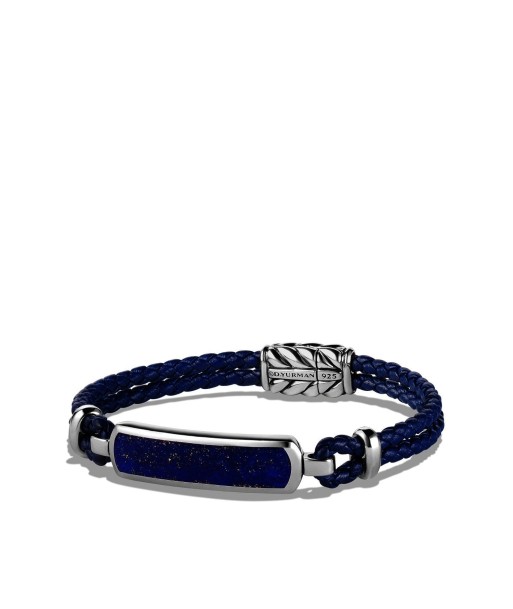 Men's Station Blue Leather Bracelet with Lapis Lazuli vente chaude votre 