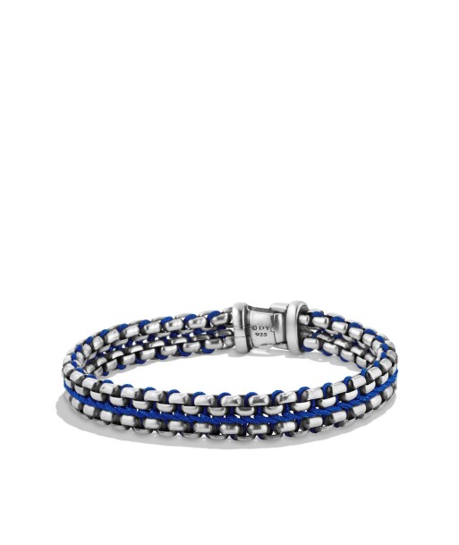 David Yurman Men's Woven Box Chain Bracelet in Blue solde