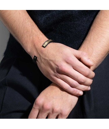 Bracelet cuir homme noir | URAEUS les muscles