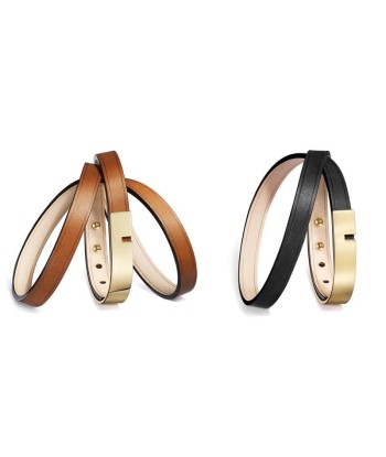 Duo de bracelets U-TURN camel & noir en ligne des produits 