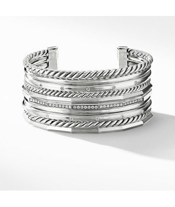 David Yurman Stax Cuff Bracelet with Diamonds 29.5MM solde