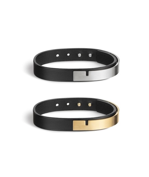 Bracelet U'TURN - Duo bracelet cuir - Noir & Noir 2024