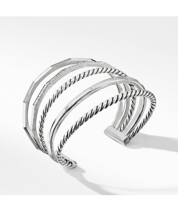 David Yurman Stax Narrow Cuff Bracelet with Diamonds 16MM l'évolution des habitudes 