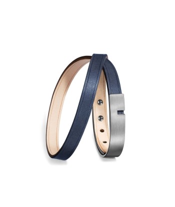 Bracelet cuir bleu marine | U'TURN TWICE vente chaude votre 