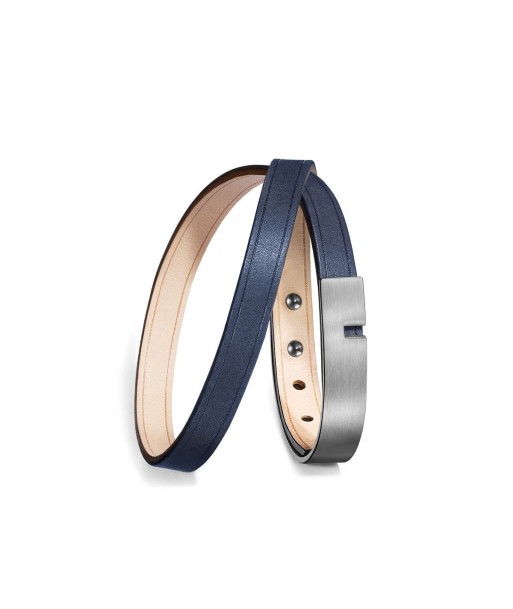 Bracelet cuir bleu marine | U'TURN TWICE vente chaude votre 